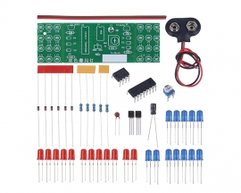 DIY Kit DC 9V-12V Red Blue Automatic Flashing LED Lamp NE555 CD4017 Analog Circuit Electronic Soldering Practice Kits